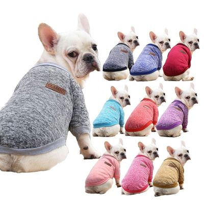 XS-XXL かわいいデザインスタイル 紫 赤 柔らかい冬編み 暖かいペット服 犬のために