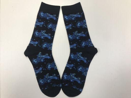 CREWスタイル イエロードットプリント 男性用綿靴下 レトロ&amp;ラグジュアリーデザイン