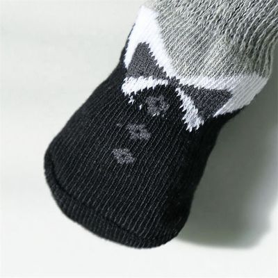 4PCS 暖かい子犬用 犬用靴 柔らかい 透ける ペット ニット 小型犬用 靴下 高乗組員様式
